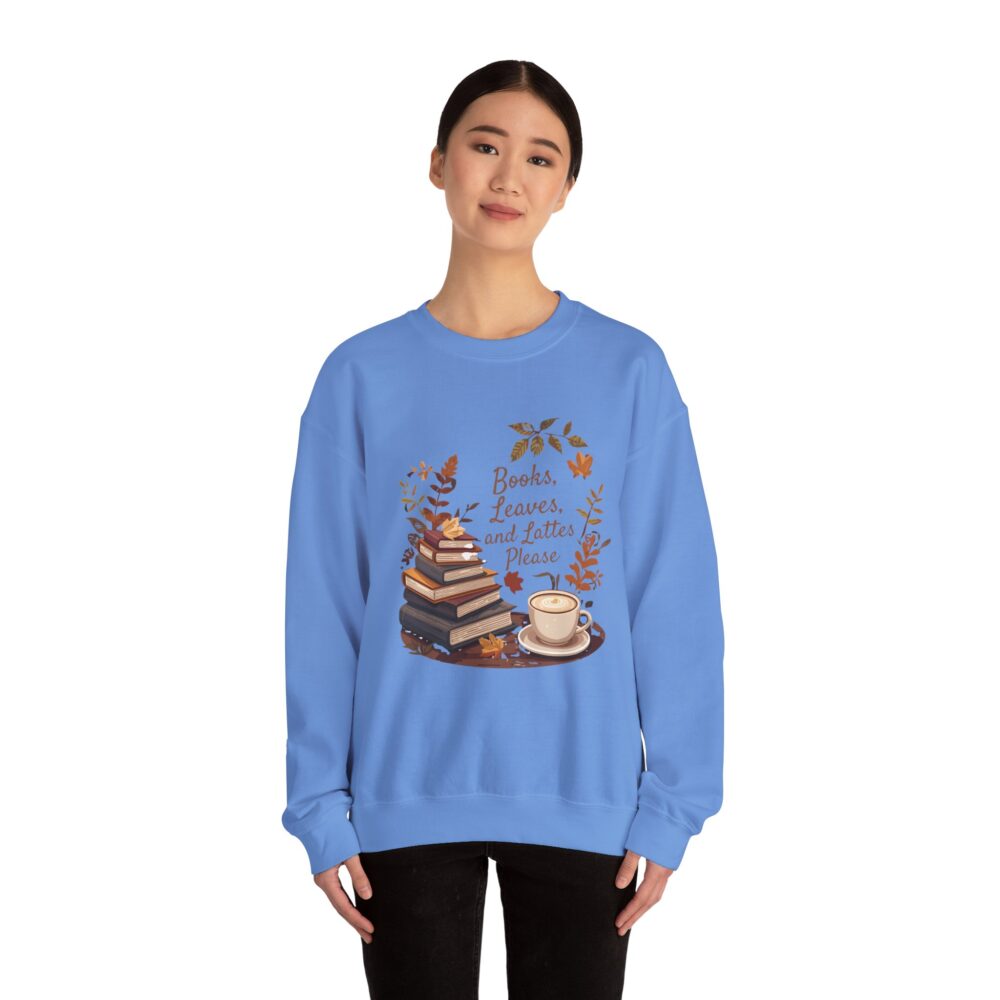 Books, Leaves, and Lattes Please-Crewneck Sweatshirt - Image 24