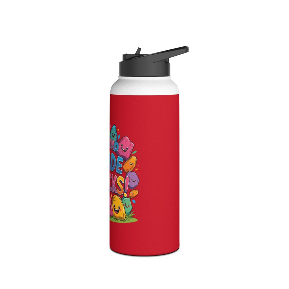 Second Grade Rocks (red) - Stainless Steel Water Bottle - Image 12
