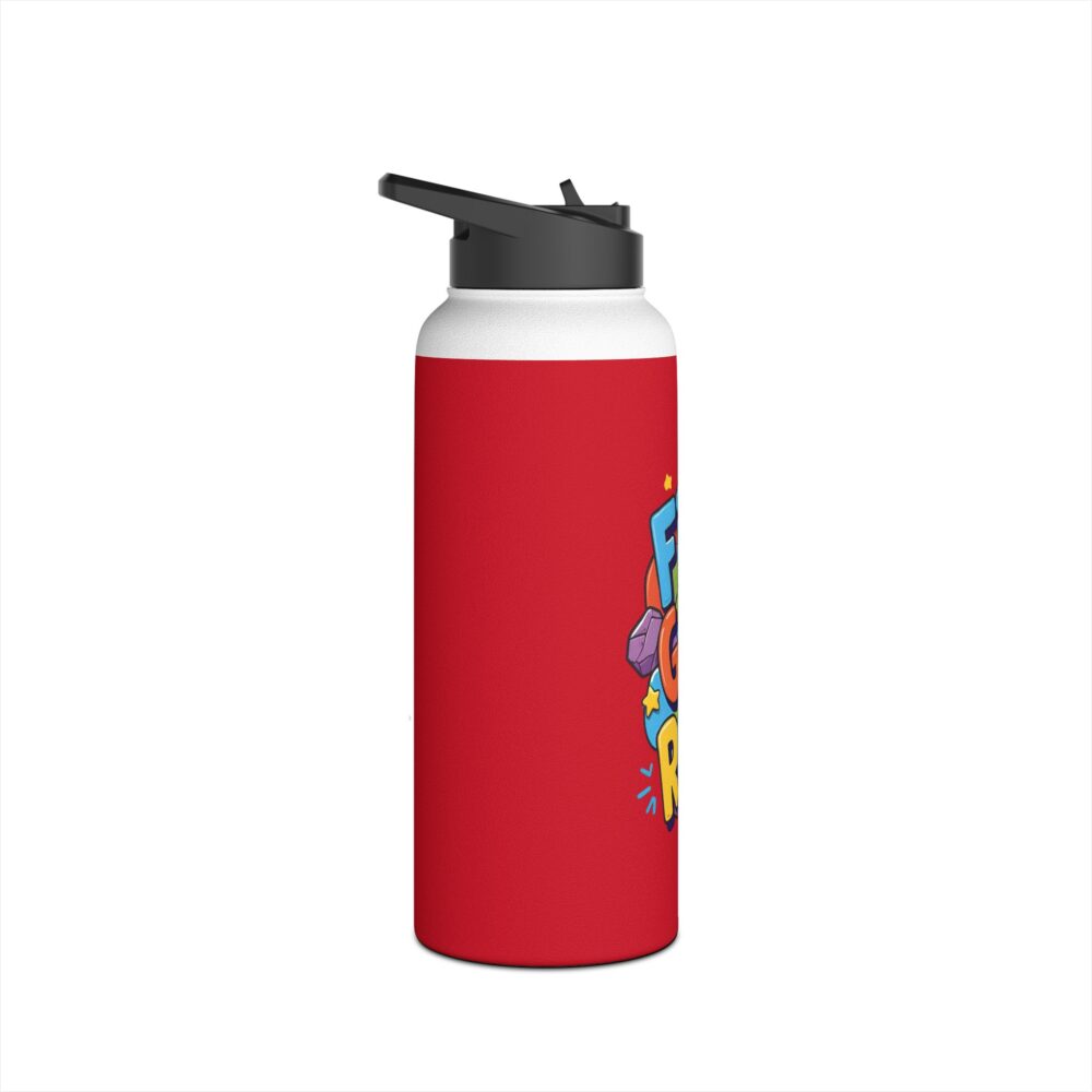 First Grade Rocks (red) - Stainless Steel Water Bottle - Image 11