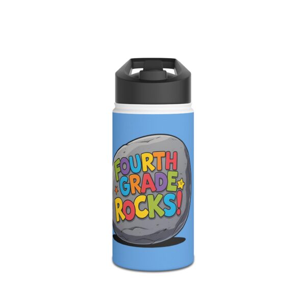 Fourth Grade Rocks (blue) - Stainless Steel Water Bottle