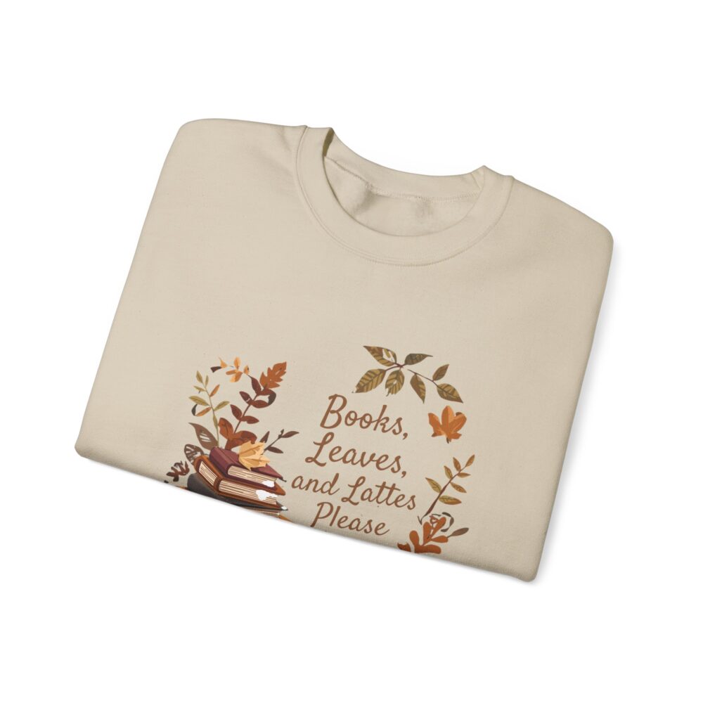 Books, Leaves, and Lattes Please-Crewneck Sweatshirt - Image 11