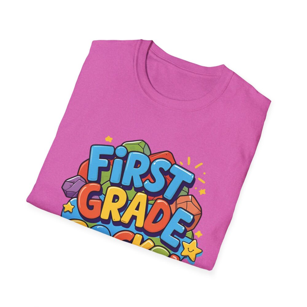 First Grade Rocks - Unisex Soft style T-Shirt - Image 56