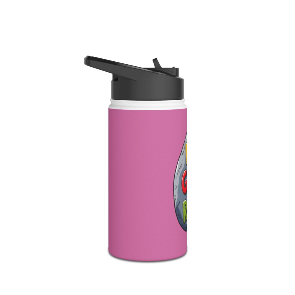First Grade Rocks (pink) - Stainless Steel Water Bottle - Image 3