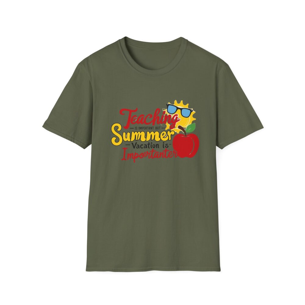 Teaching is Important Summer Vacation - Unisex Soft Style T-Shirt - Image 21