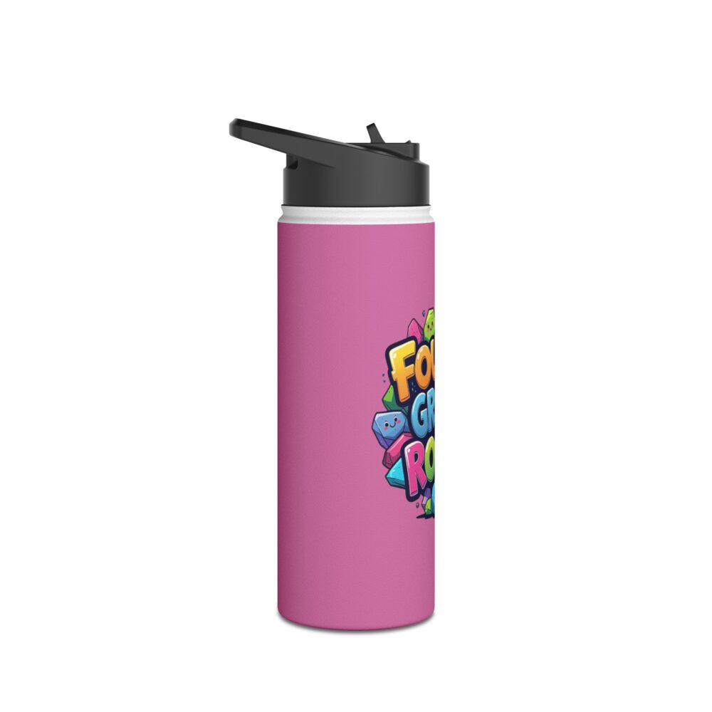 Fourth Grade Rocks (pink) - Stainless Steel Water Bottle - Image 7