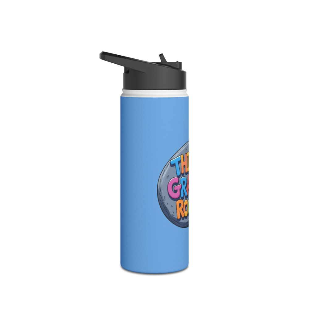 Third Grade Rocks (blue) - Stainless Steel Water Bottle - Image 7