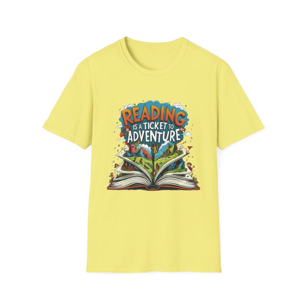 Reading is a Ticket to Adventure - Unisex Soft Style T-Shirt - Image 17