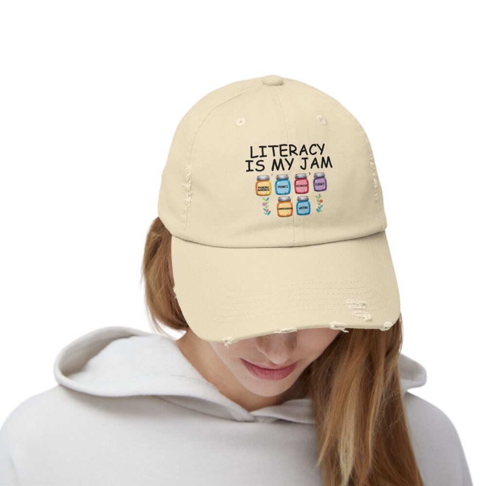 Literacy is My Jam - Unisex Adjustable Baseball Cap - Image 4