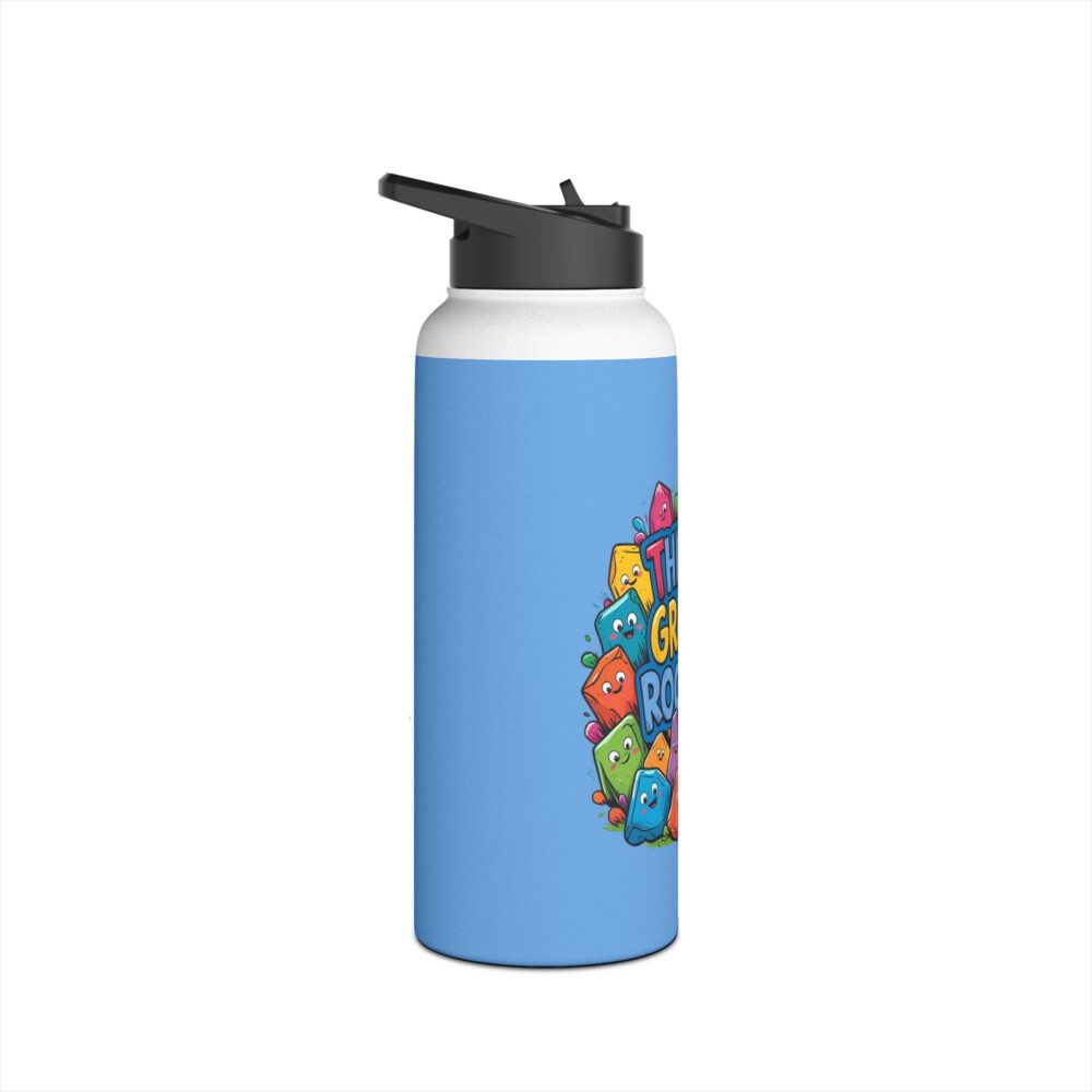Third Grade Rocks (blue) - Stainless Steel Water Bottle - Image 11