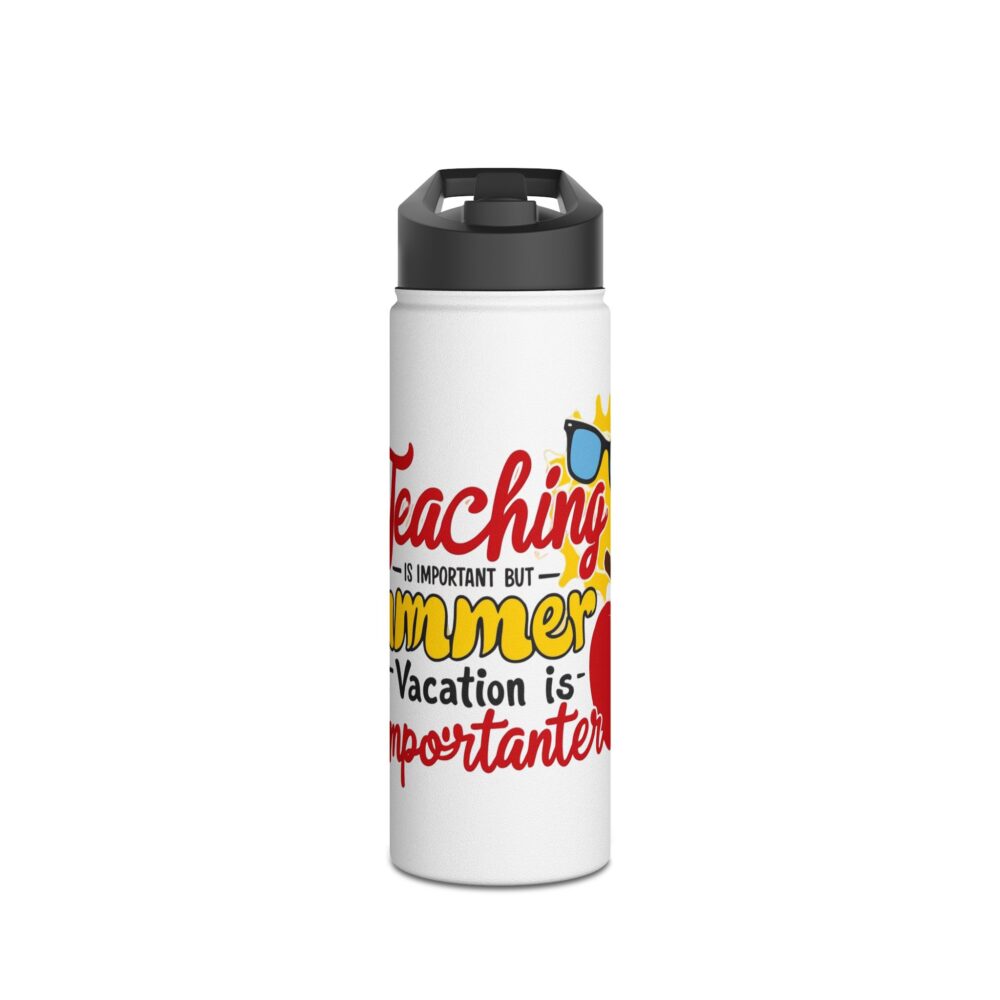 Teaching is Important Summer Vacation - Stainless Steel Water Bottle - Image 5