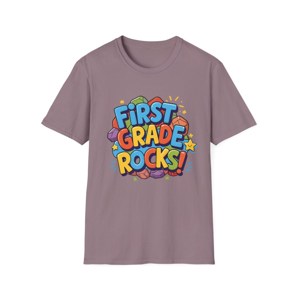 First Grade Rocks - Unisex Soft style T-Shirt - Image 49