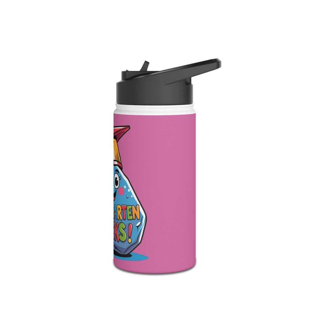 Kindergarten Rocks (pink) - Stainless Steel Water Bottle - Image 4