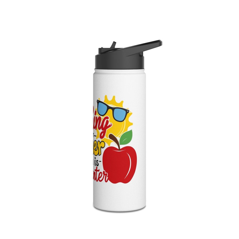 Teaching is Important Summer Vacation - Stainless Steel Water Bottle - Image 8
