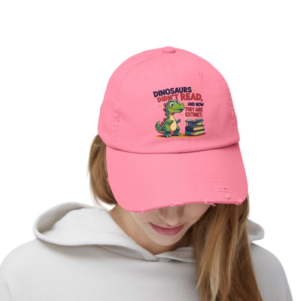 Dinosaurs Didn't Read, and Now They are Extinct-Unisex Adjustable Baseball Cap - Image 20