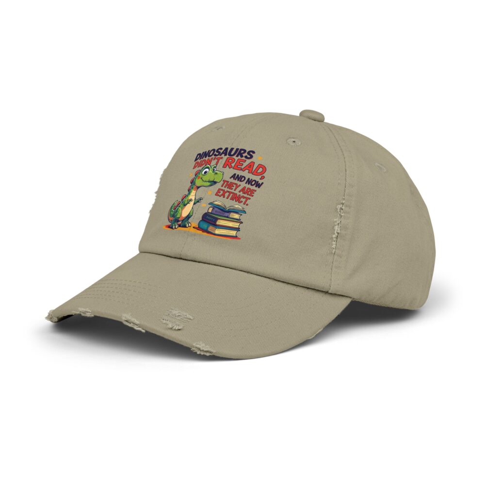 Dinosaurs Didn't Read, and Now They are Extinct-Unisex Adjustable Baseball Cap - Image 6