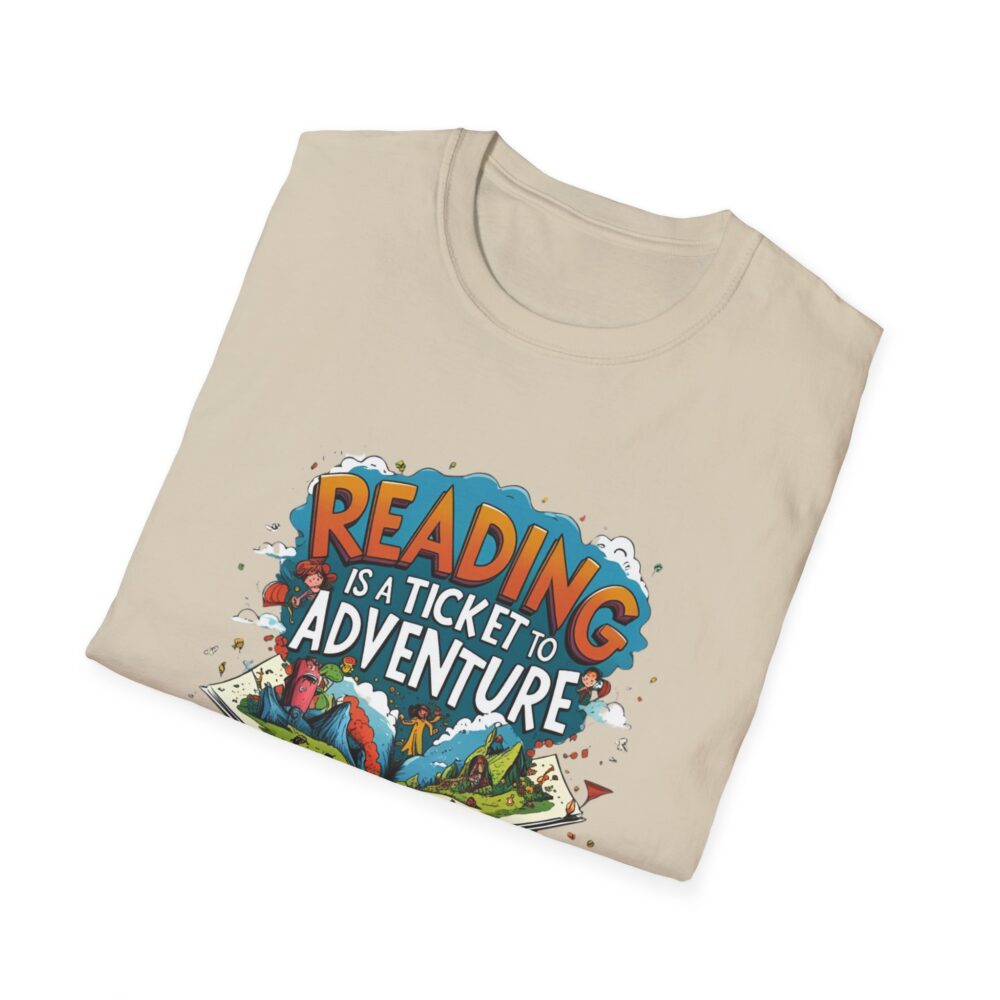 Reading is a Ticket to Adventure - Unisex Soft Style T-Shirt - Image 8