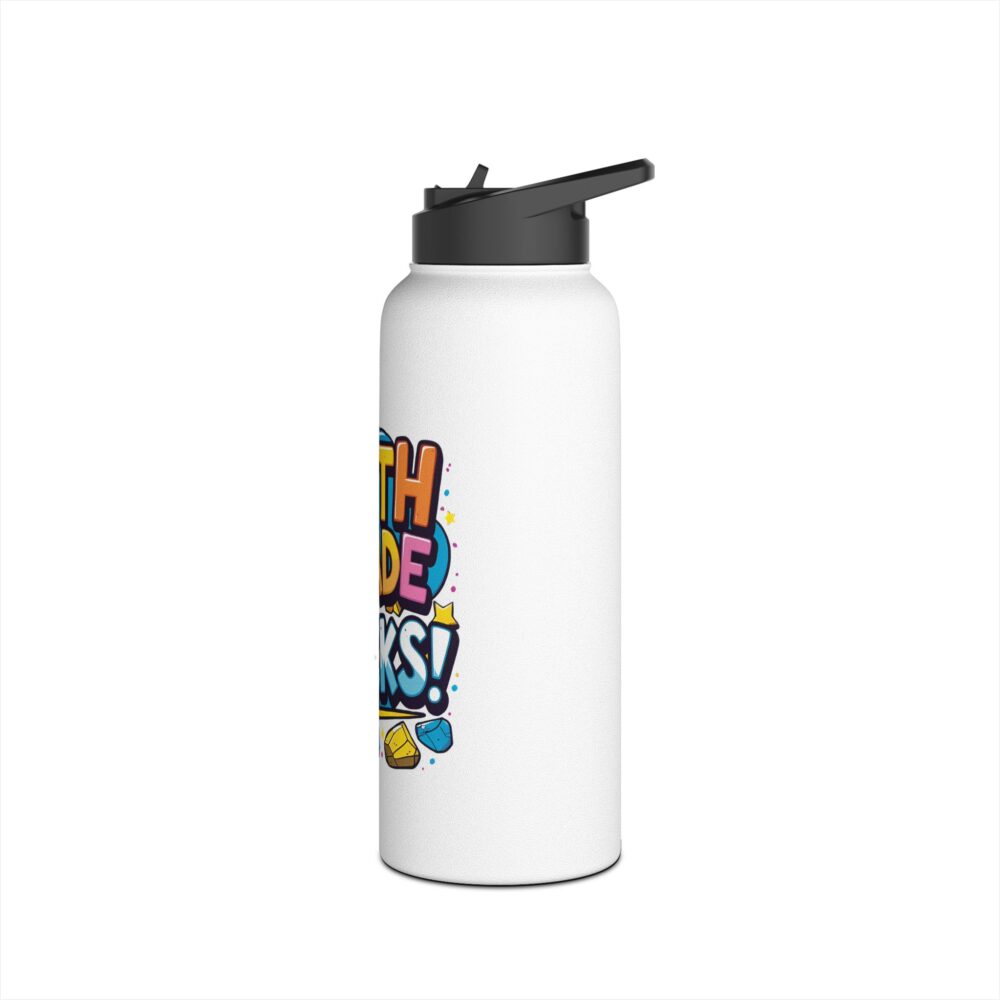 Fifth Grade Rocks (white) - Stainless Steel Water Bottle - Image 12