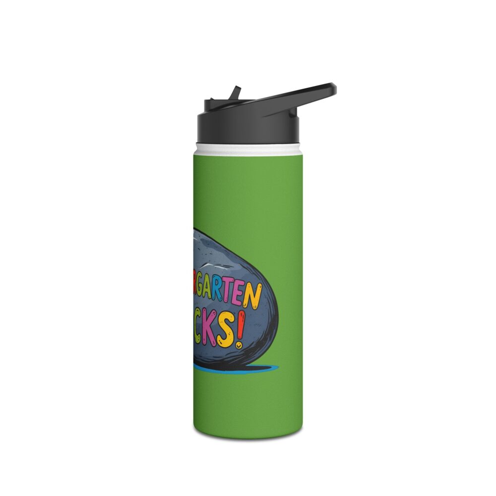 Kindergarten Rocks (green) - Stainless Steel Water Bottle - Image 8
