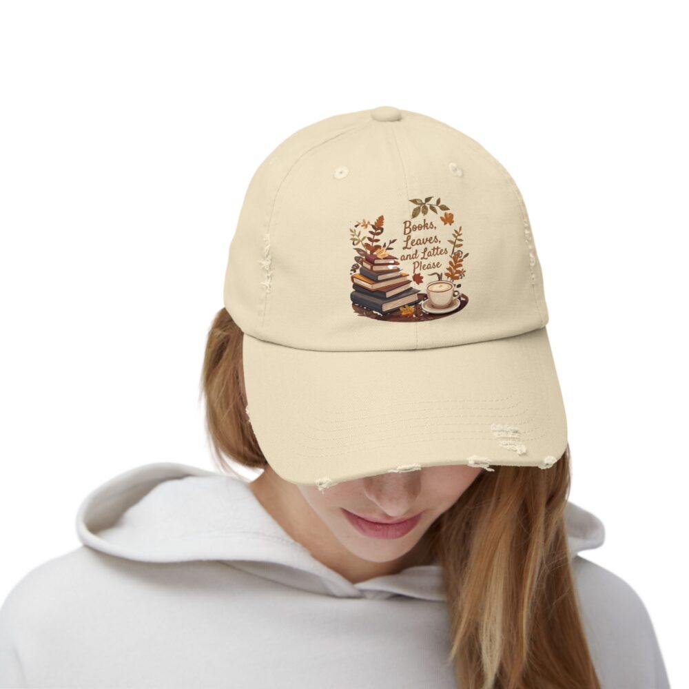 Books, Leaves, and Lattes Please-Unisex Adjustable Baseball Cap - Image 4