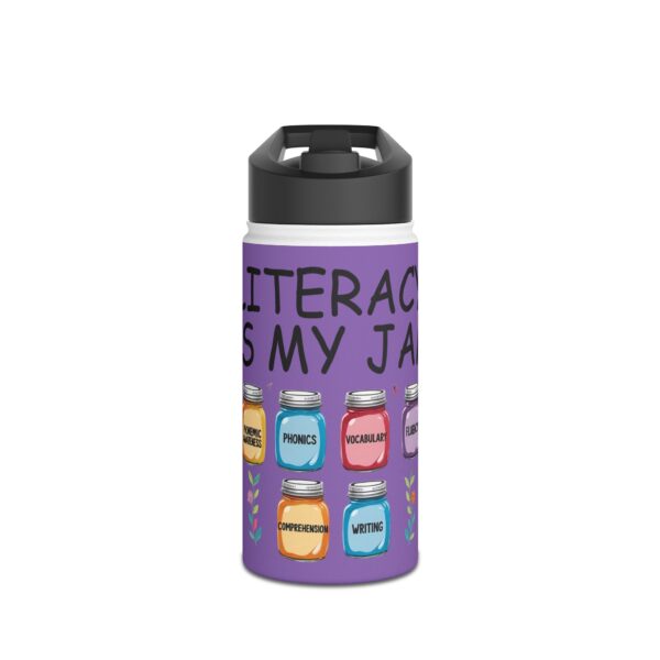 Literacy is My Jam (Purple) - Stainless Steel Water Bottle