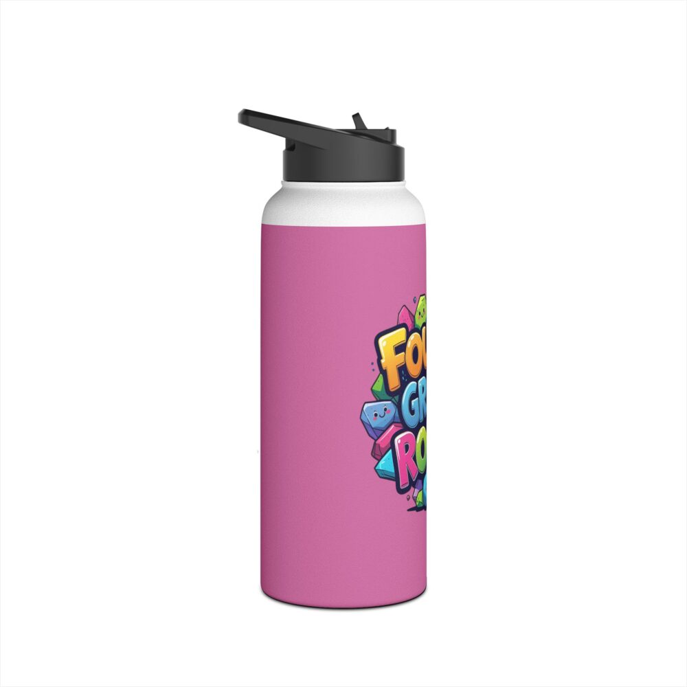Fourth Grade Rocks (pink) - Stainless Steel Water Bottle - Image 11