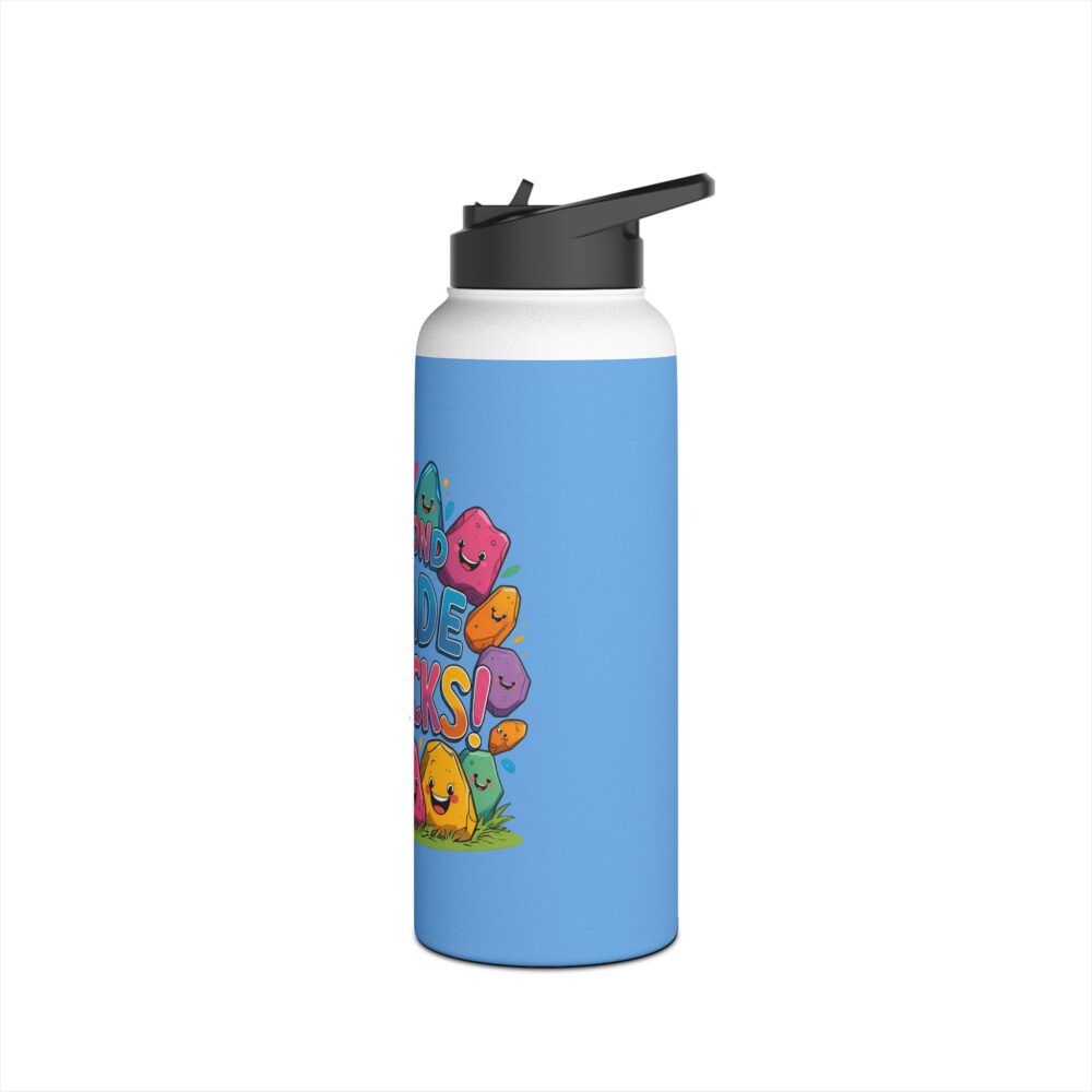 Second Grade Rocks (blue) - Stainless Steel Water Bottle - Image 12