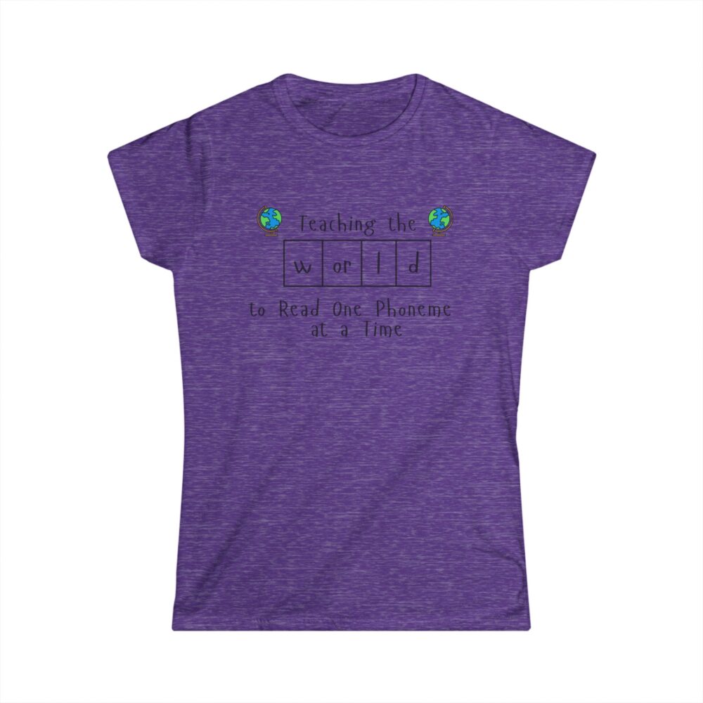 Teaching the "World" to Read One Phoneme at a Time - Women's Soft style t-shirt - Image 13