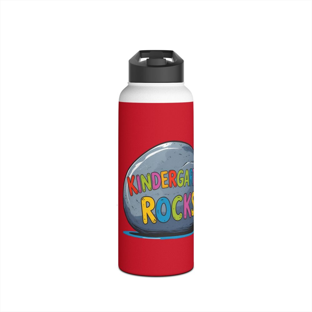 Kindergarten Rocks (red) - Stainless Steel Water Bottle - Image 9