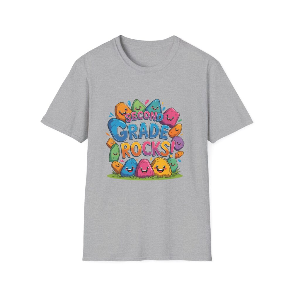 Second Grade Rocks - Unisex Soft style T-Shirt - Image 13