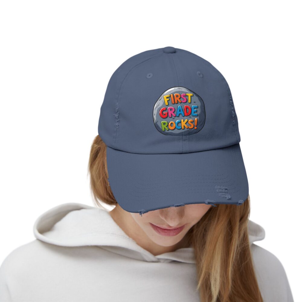 First Grade Rocks, Unisex Adjustable Baseball Cap - Image 20