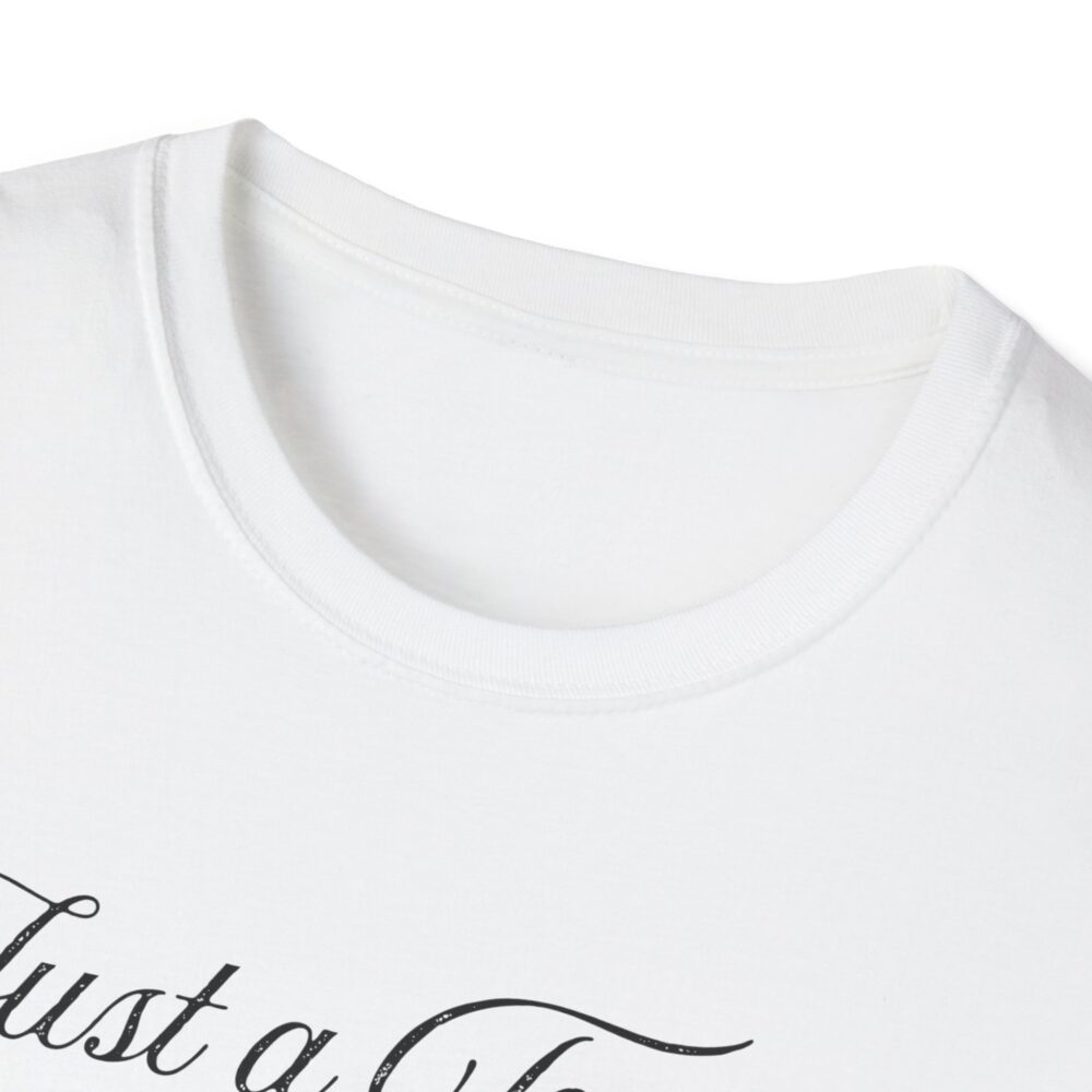 Just a Teacher Who Loves Jesus (black print) - Unisex Soft style T-Shirt - Image 3
