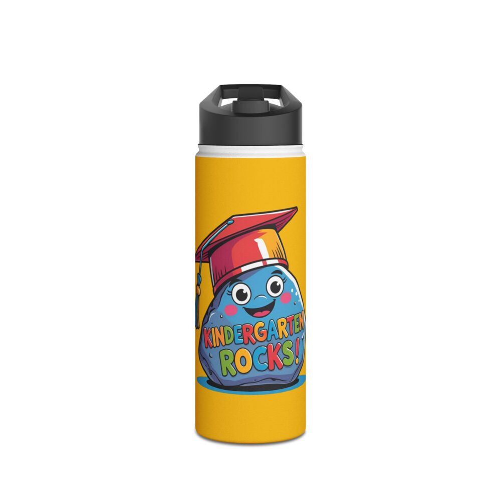 Kindergarten Rocks (golden) - Stainless Steel Water Bottle - Image 5