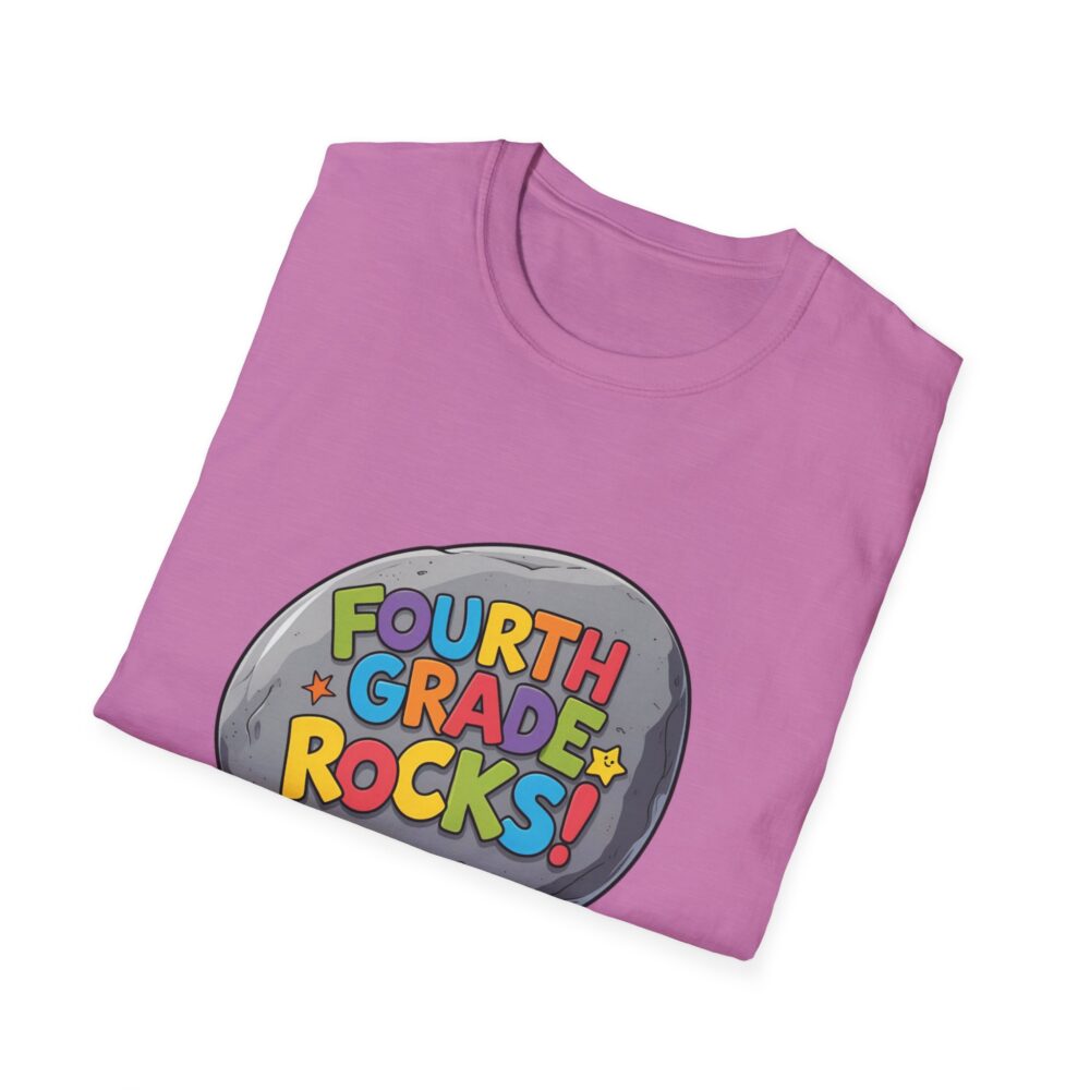 Fourth Grade Rocks - Unisex Soft style T-Shirt - Image 48