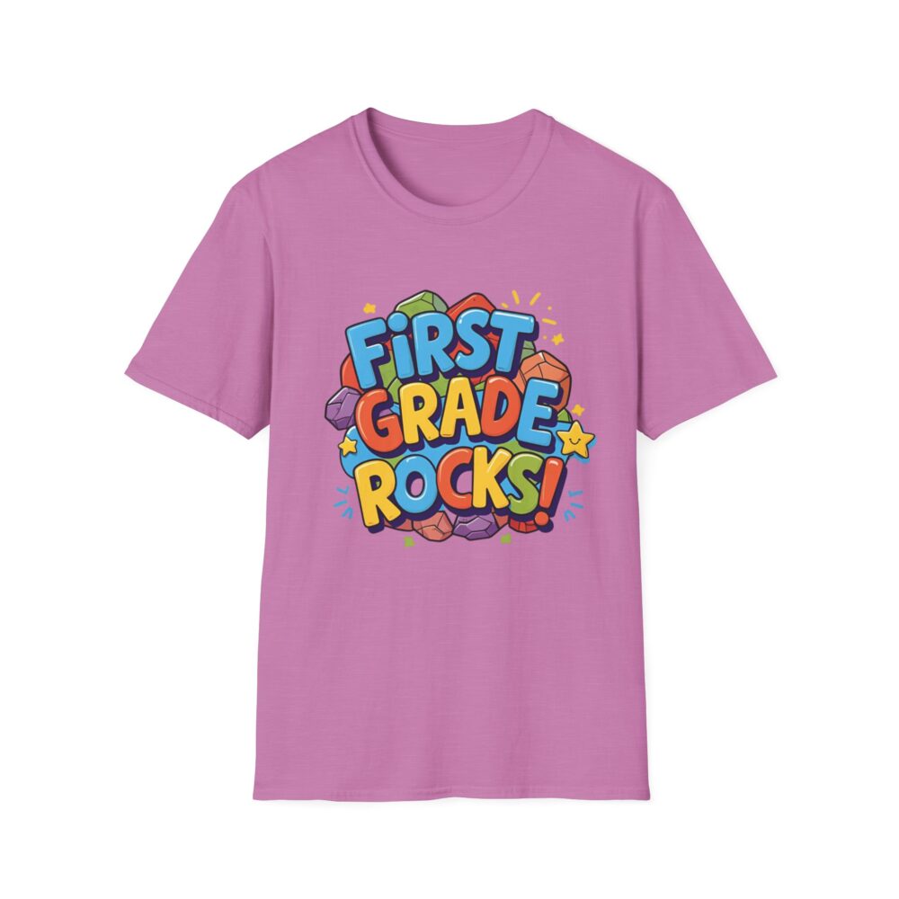 First Grade Rocks - Unisex Soft style T-Shirt - Image 45