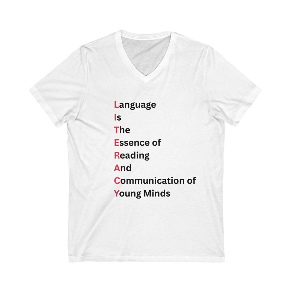 LITERACY - Unisex V-Neck Tee