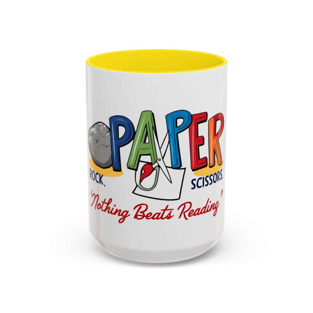 Rock, Paper, Scissors, Nothing Beats Reading - Coffee Mug - Image 61