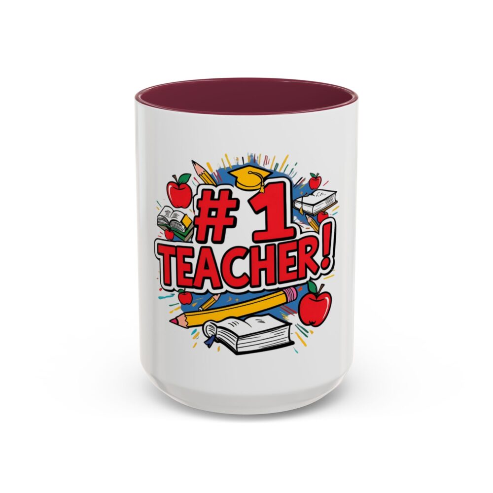 #1 Teacher - Colorful Mugs (11oz, 15oz) - Image 41