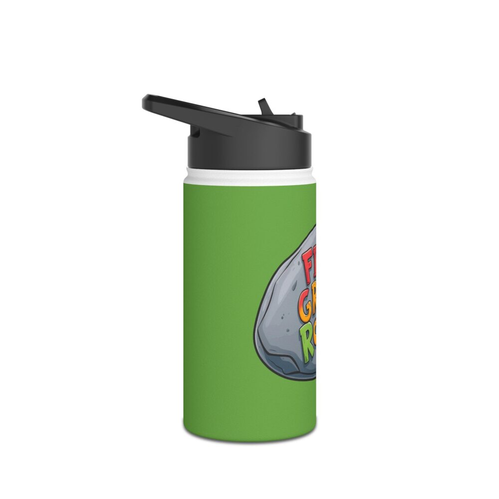 Fifth Grade Rocks (green) - Stainless Steel Water Bottle - Image 3