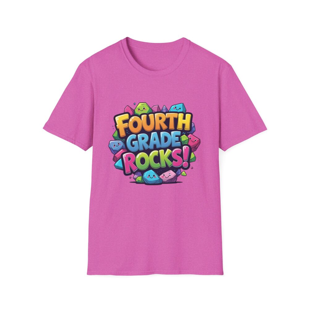 Fourth Grade Rocks - Unisex Soft style T-Shirt - Image 53