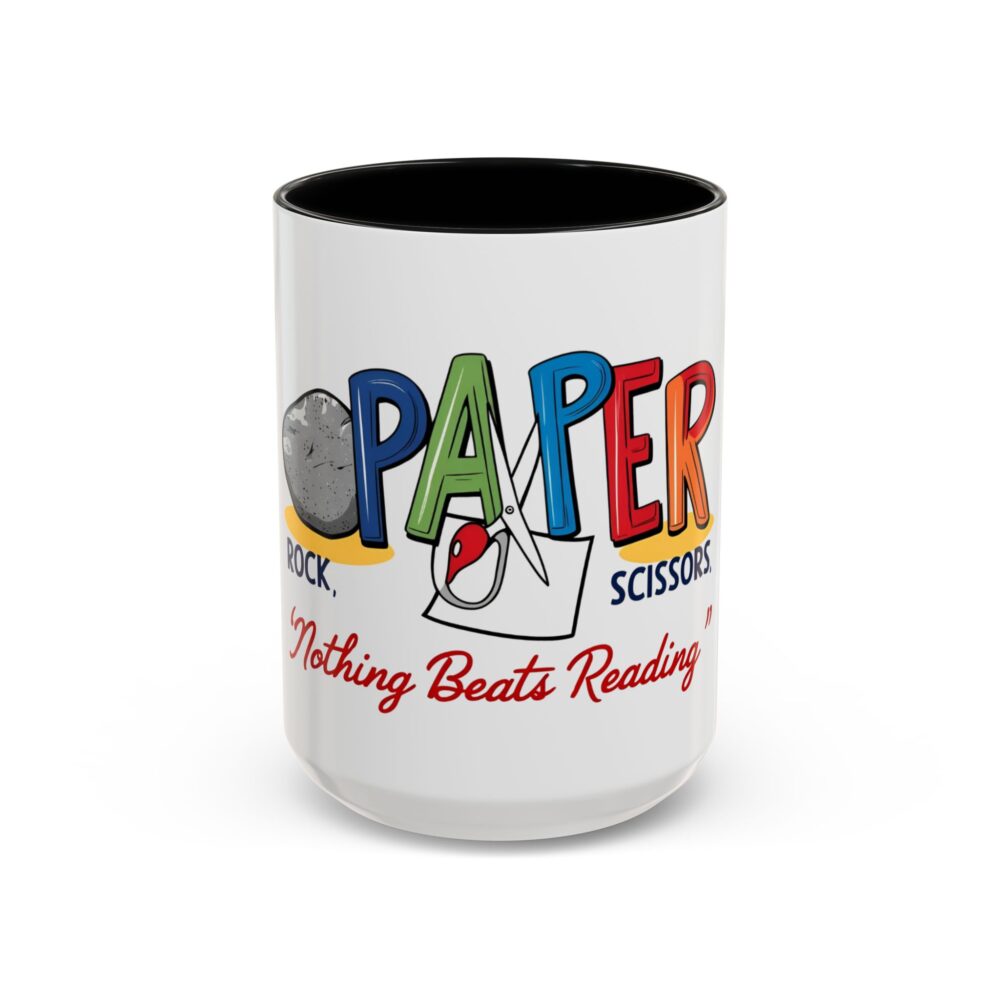 Rock, Paper, Scissors, Nothing Beats Reading - Coffee Mug - Image 17