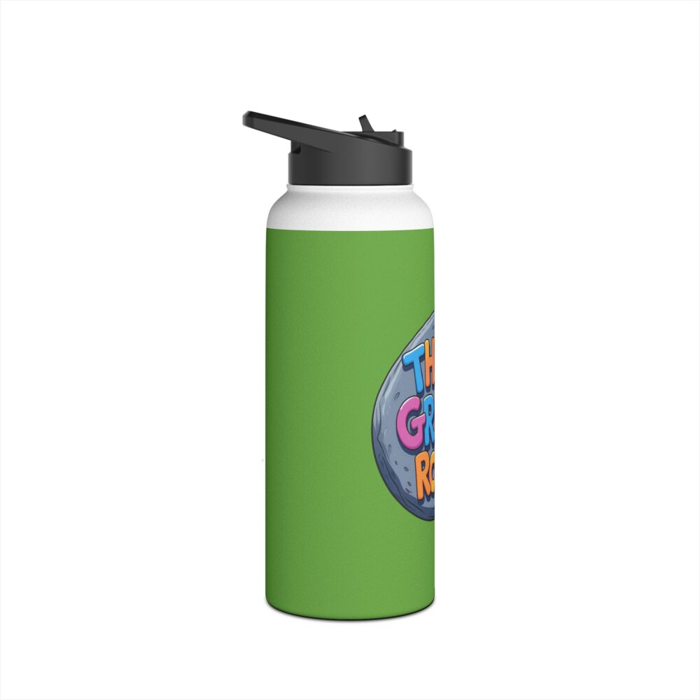 Third Grade Rocks (green) - Stainless Steel Water Bottle - Image 11