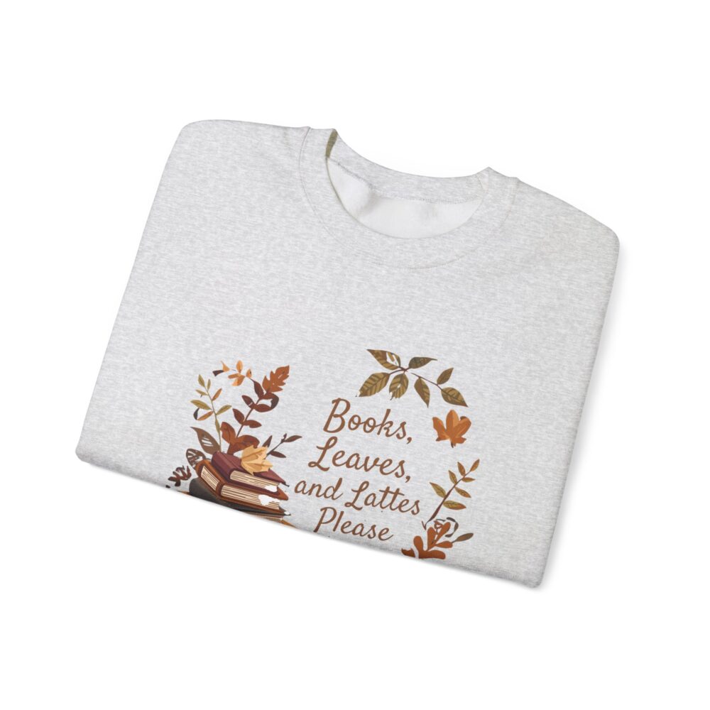 Books, Leaves, and Lattes Please-Crewneck Sweatshirt - Image 7