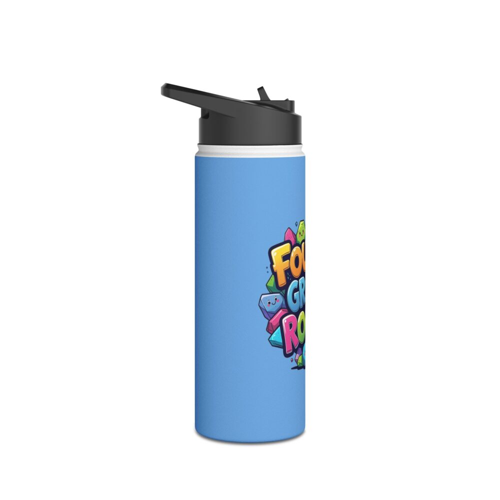 Fourth Grade Rocks (blue) - Stainless Steel Water Bottle - Image 7