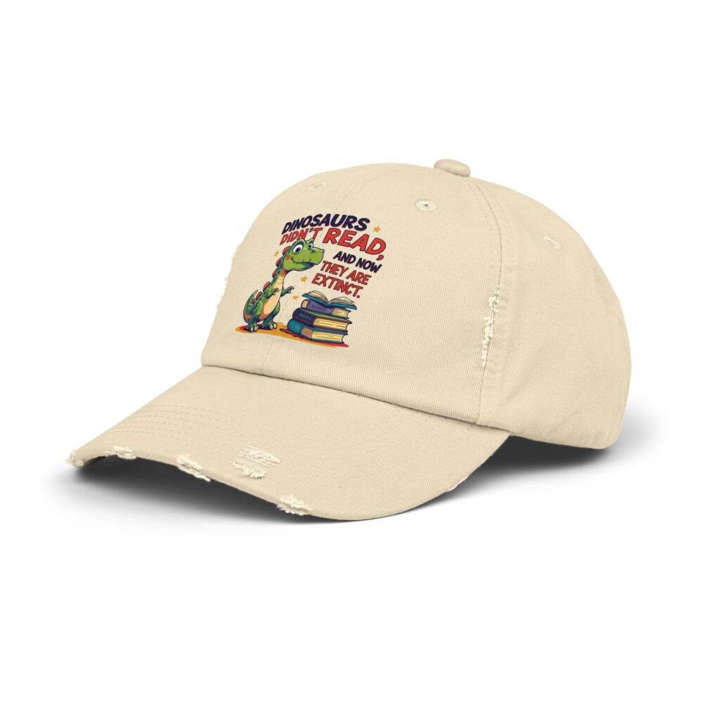Dinosaurs Didn't Read, and Now They are Extinct-Unisex Adjustable Baseball Cap - Image 2
