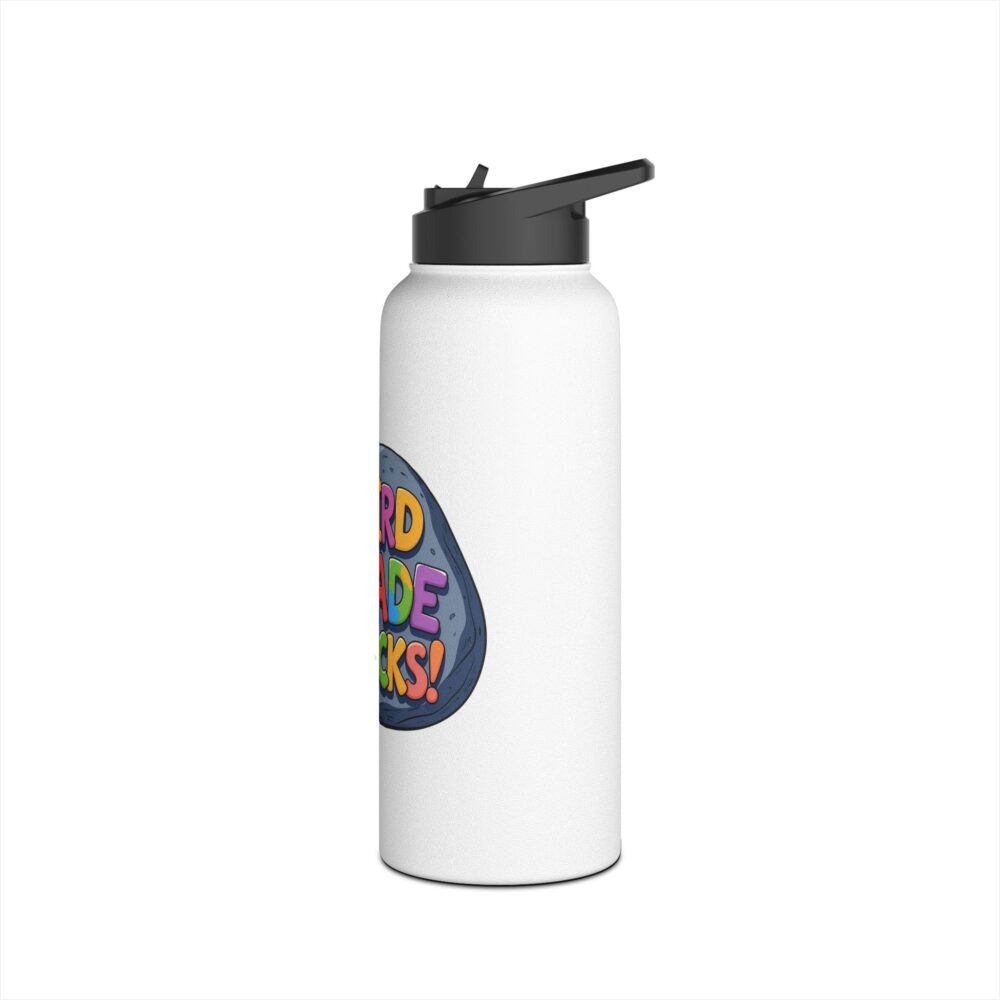 Third Grade Rocks (white) - Stainless Steel Water Bottle - Image 12