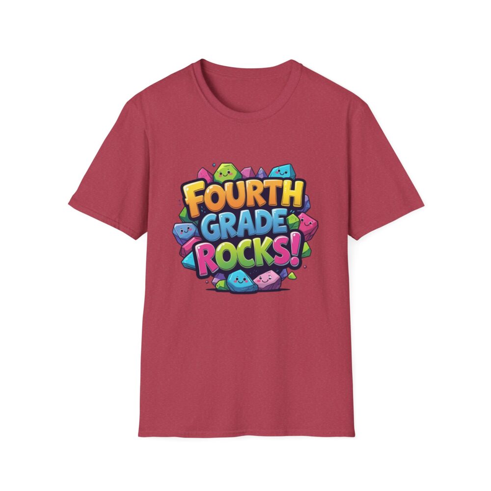 Fourth Grade Rocks - Unisex Soft style T-Shirt - Image 57