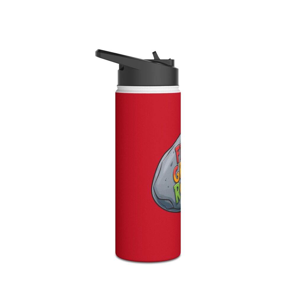 Fifth Grade Rocks (red) - Stainless Steel Water Bottle - Image 7