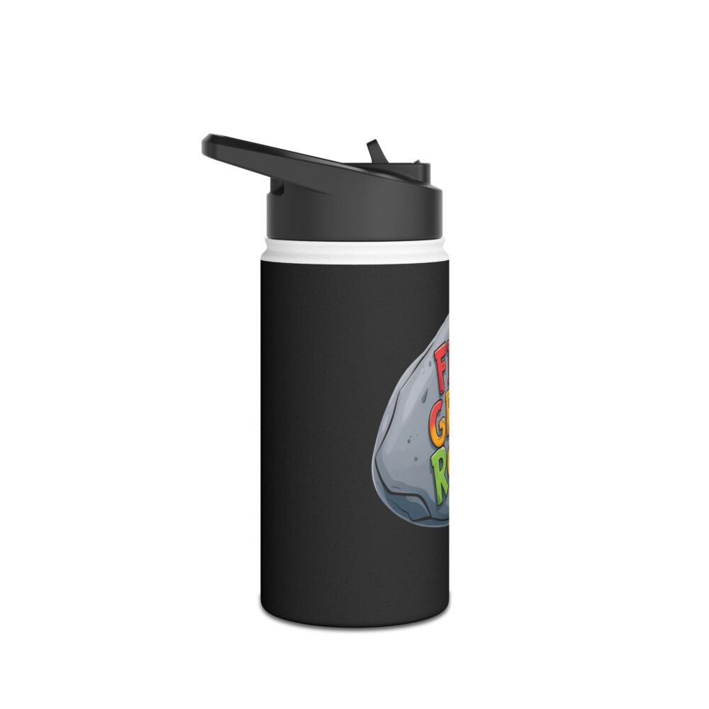 Fifth Grade Rocks (black) - Stainless Steel Water Bottle - Image 3