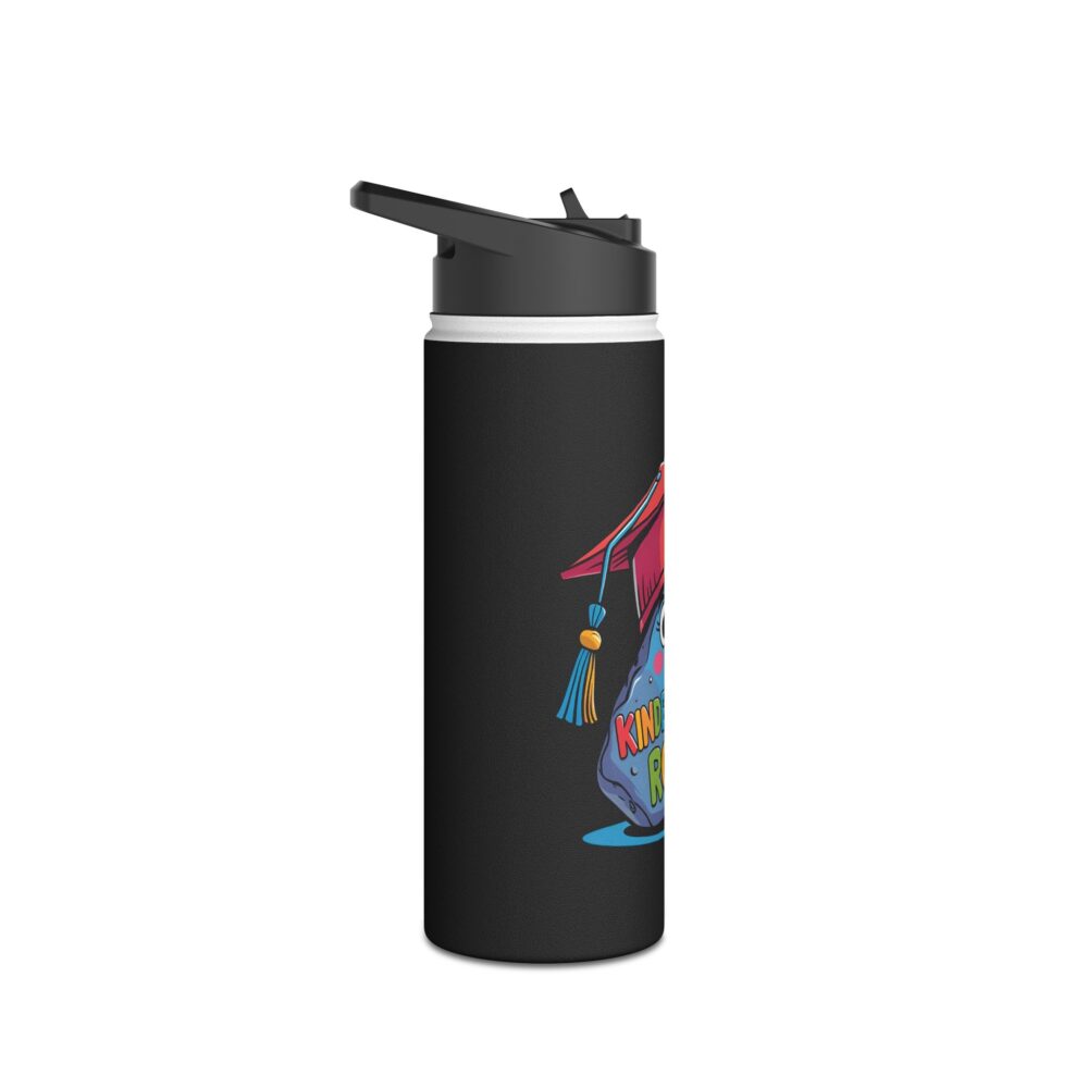 Kindergarten Rocks (black) - Stainless Steel Water Bottle - Image 7