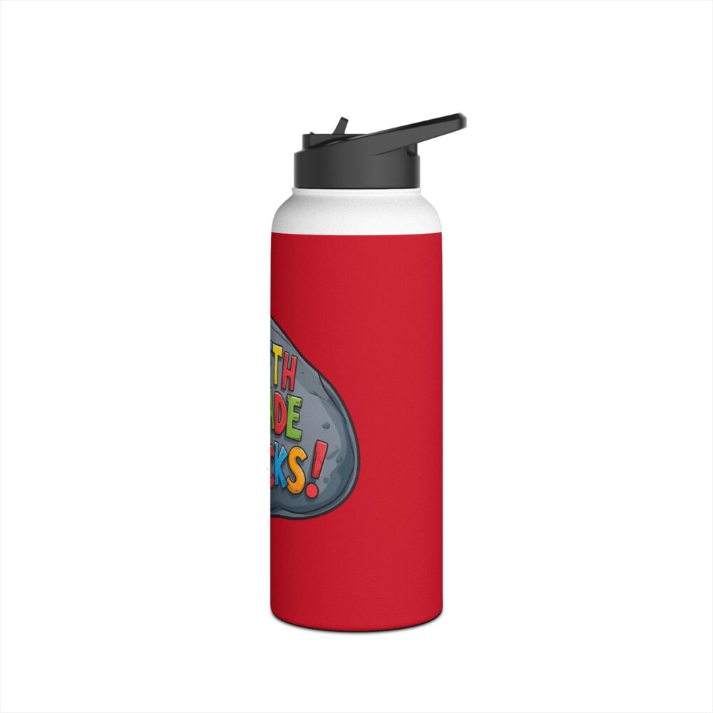 Fifth Grade Rocks (red) - Stainless Steel Water Bottle - Image 12